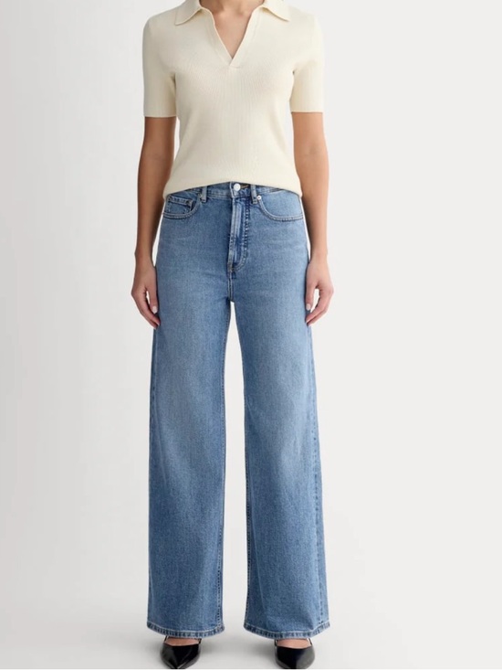 Everlane Denim - Wide Leg High-Rise Women's Jeans - Light Blue